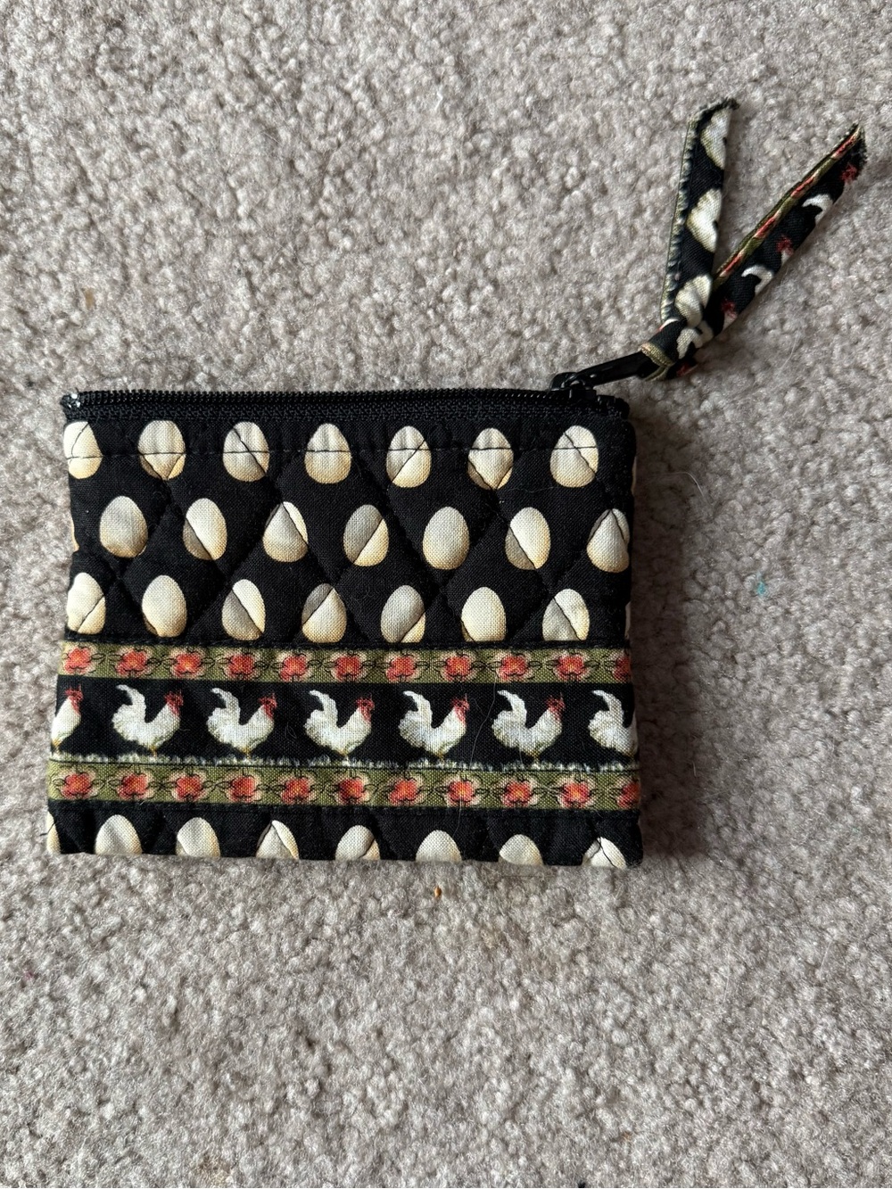 Vera Bradley Chanticleer Pouch ❤️🐓🖤🥚🍃